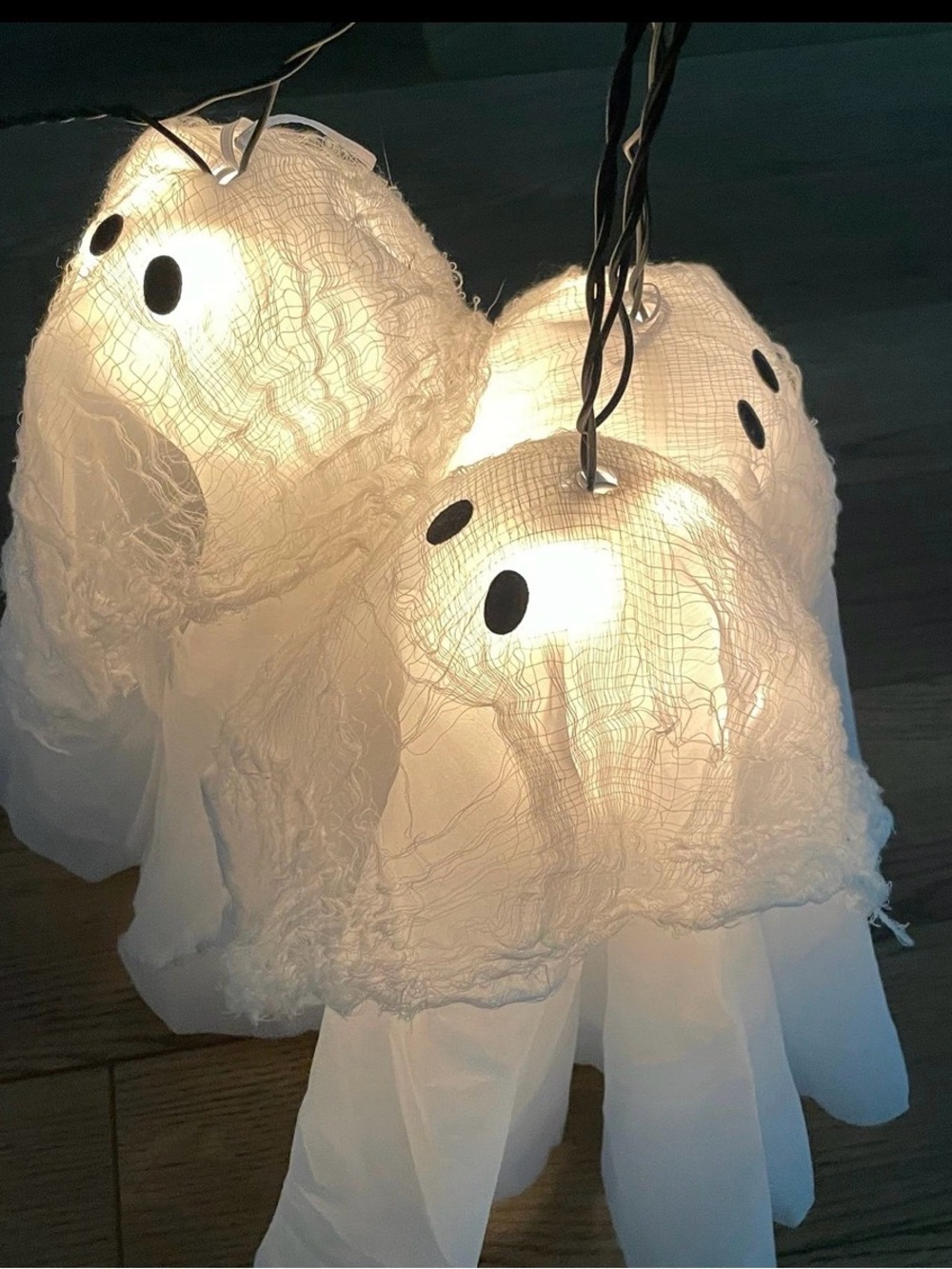 White Ghost String Lights - Decorative Halloween Home Accent